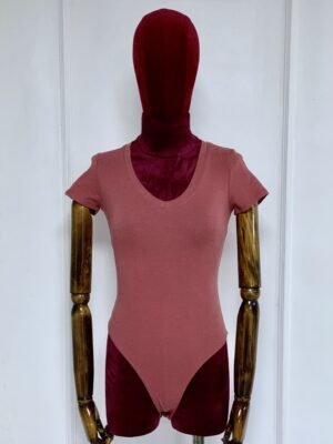 BOZZO MAUVE VNECK BODYSUIT