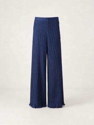 (2FOR40K) SASHES X HIDES NAVY PLEATED FLARE PANTS