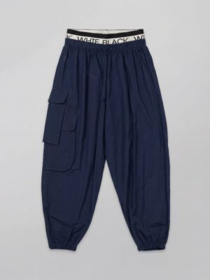 (2FOR50K) LSK NAVY WHITE BLACK WAIST JOGGERS