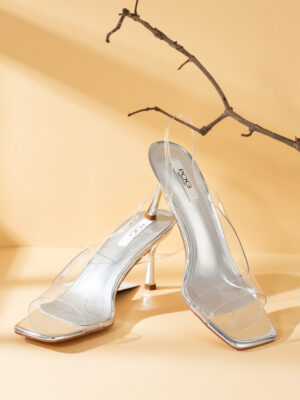 POG SILVER 0852 PERSPEX SANDALS