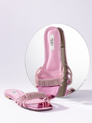 POG PINK EMI OMO LILE ROLLED STONE SLIPPERS