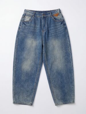 ZZ BLUE 9006 ILLUSION CUT OUT POCKET MOM JEANS