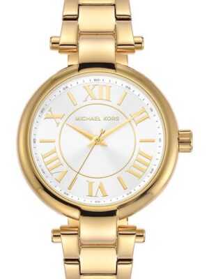 MK7418 GOLD STRAP WHITE ROMAN FACE WATCH
