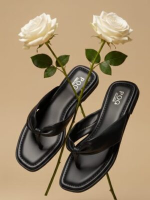 (2 FOR 40K) POG F230817-5 BLACK SMOOTH THONG SLIPPERS