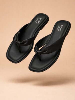 (2 FOR 40K) POG F230817-5 BLACK SMOOTH THONG SLIPPERS