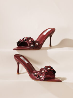 POG MAROON 135-51 PEARLY BLOOM MULES