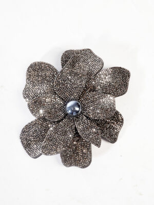 FF SILVER BLOOM BROOCH
