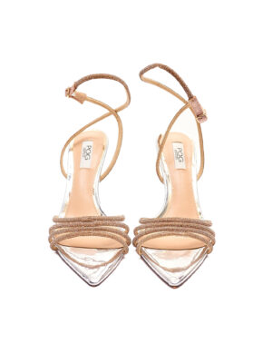 POG 1024-2 GOLD ON SILVER QUAD BANDED EMBELLISHED STRAPPY SANDAL