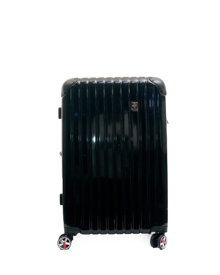 SWISSTECH BLACK GLOSSY 28KG TRAVEL LUGGAGE