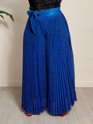 SAX SHIMMER PLEATED PALAZZOS