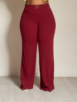 2 FOR 50K PLUM 3537 H BUCKLE PANT