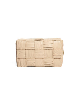 7819 KHAKI WOVEN BOX PURSE