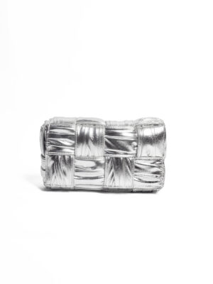 7191 SILVER WOVEN BOX PURSE
