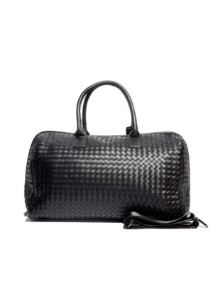 2731 BLACK WOVEN TEGA TRAVEL BAG
