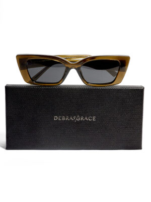 2106 DARK OLIVE RECTANGLE WIDE TEMPLE SUNNIES