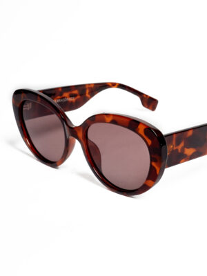 2320 ALL LEOPARD FAT TEMPLE ROUND SUNNIES