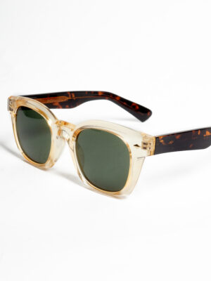 2515 CLEAR GOLD FRONT FRAMES X BROWN TEMPLE SUNNIES