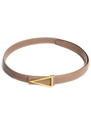 TAUPE 185 GOLD TRIANGLE BUCKLE WAIST BELT