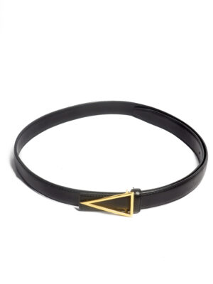 BLACK 185 GOLD TRIANGLE BUCKLE WAIST BELT