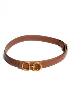 DG DOUBLE D BROWN 3CM WAIST BELT
