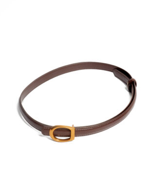 CHOCO CURSIV D GOLD BUCKLE 2CM BELT