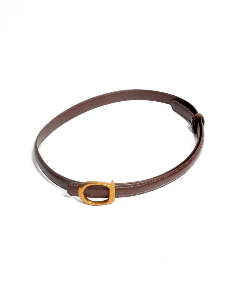 CHOCO CURSIV D GOLD BUCKLE 2CM BELT