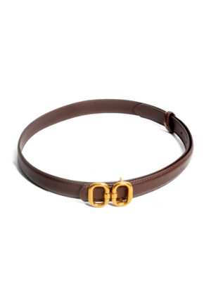 CHOCO TWIN ZEROS BRONZE BUCKLE 2.5CM WAIST BELT