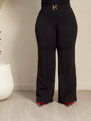 2 FOR 50K BLACK 3537 H BUCKLE PANT