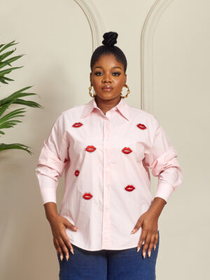 STUDIO PINK RED LIPS SHIRT