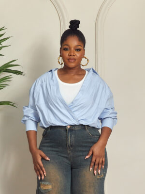 STUDIO POWDER WHITE 2 IN 1 CAMI IN SHIRT SET