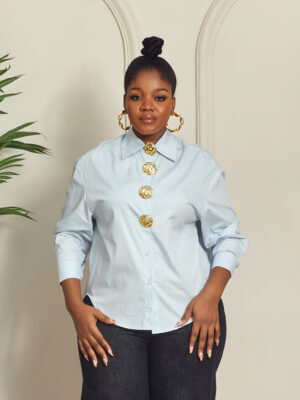 (2 FOR 50K)FASHION POWDER COTTON OVERSIZED BUTTON SHIRT