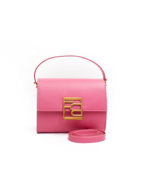 PINK 9108 GRAIN FB GOLD BUCKLE TOP HANDLE BAG
