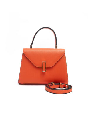 ORANGE 6228 SAFIANO TOP HANDLE SQUARE BUCKLE BAG