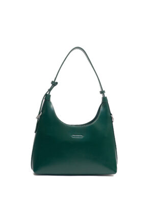 GREEN SILVER TWIST BUCKLE LONG VINTAGE BAG
