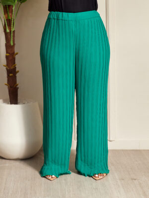 MISS HAVIS GREEN INTROPLEATED PANTS