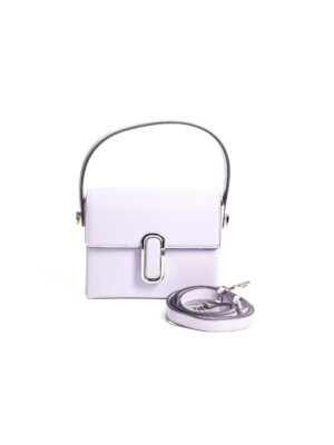 TANGXINRIJI LAVENDER SMOOTH LEATHER ZERO BUCKLE BOX BAG