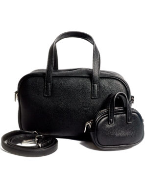 BLACK TENNIS 8289 DOUBLE PURSE BAG