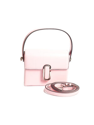 TANGXINRIJI PINK SMOOTH LEATHER ZERO BUCKLE BOX BAG