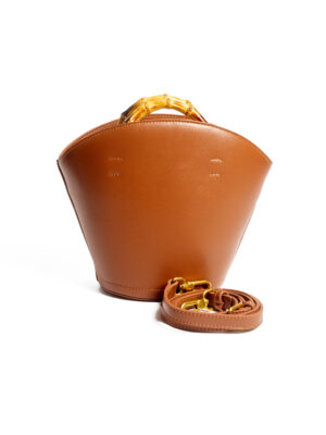 CAMEL BAMBOO BOWL BUCKET BAG L281