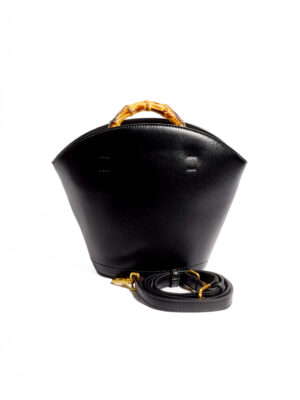 BLACK BAMBOO BOWL BUCKET BAG L281