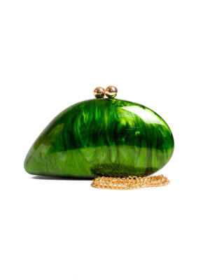 GREEN 40144 OLD EGG IRREGULAR SHAPE PURSE