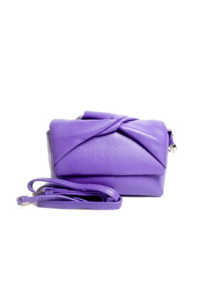 INDIGO SOFT TOP BOW WEAVE PURSE