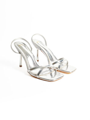 MG AS601-3 SILVER CUT OUT SLING BACK SANDALS