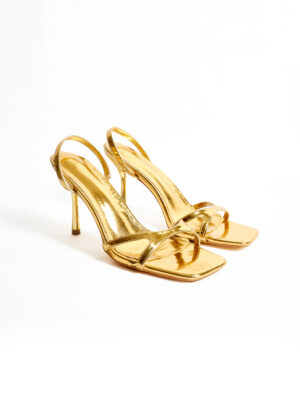 MG AS601-3 GOLD CUT OUT SLING BACK SANDALS