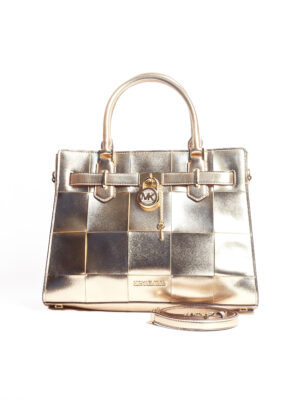 MICHAEL KORS HAMILTON PALE GOLD LUGGAGE BAG