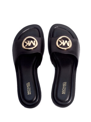 MICHAEL KORS HANNAH BLACK SLIDES