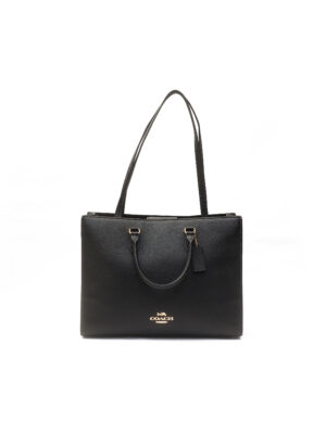 COACH BLACK REFINED GRAIN MGG TOTE BAG