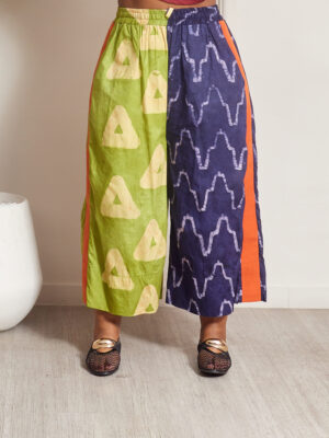 SASHES X HIDES ADIRE WITH ORANGE ASOOKE CULOTTES