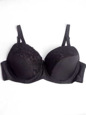 CHAN 1323-1 BLACK FULL FIGURE BRA