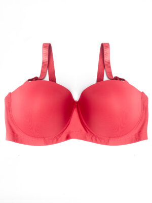 CHAN 1599 RED PLAIN BALCONETTE BRA